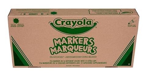 Crayola Broad Line Markers Classpack (256 Ct), Bulk School Supplies For Teachers, Kids Markers For School, Teacher Classroom Must Have Art Supplies