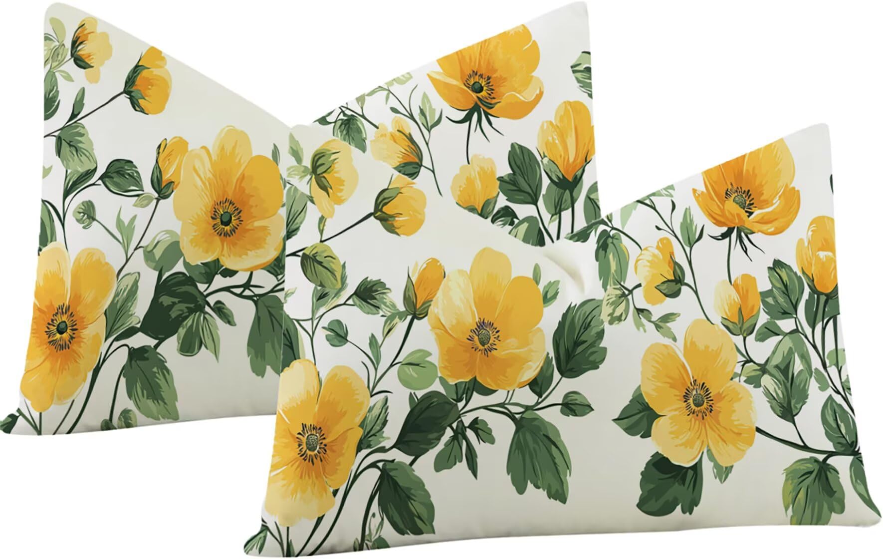 Housse de coussin 50x70 en velours doux avec fermeture invisible lot de 2 imprimé double face