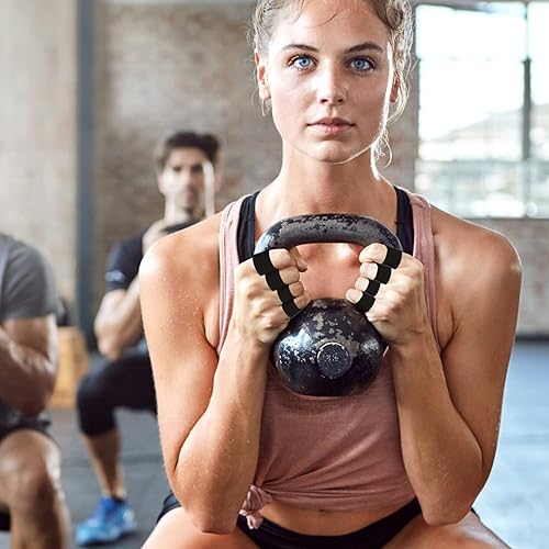 Miniatura 3 de BESPORTBLE 1 par de almohadillas de agarre para levantamiento de pesas, guantes de entrenamiento antideslizantes para gimnasio, guantes de fitness