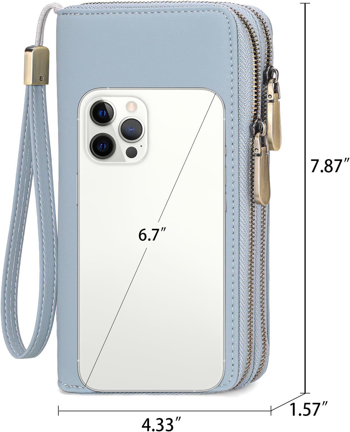 GAEKEAO Wallet for Women Clutch Leather RFID Blocking Wristlet Purse Zip Around Wallets Large Capacity Credit Card Holder - Image 5