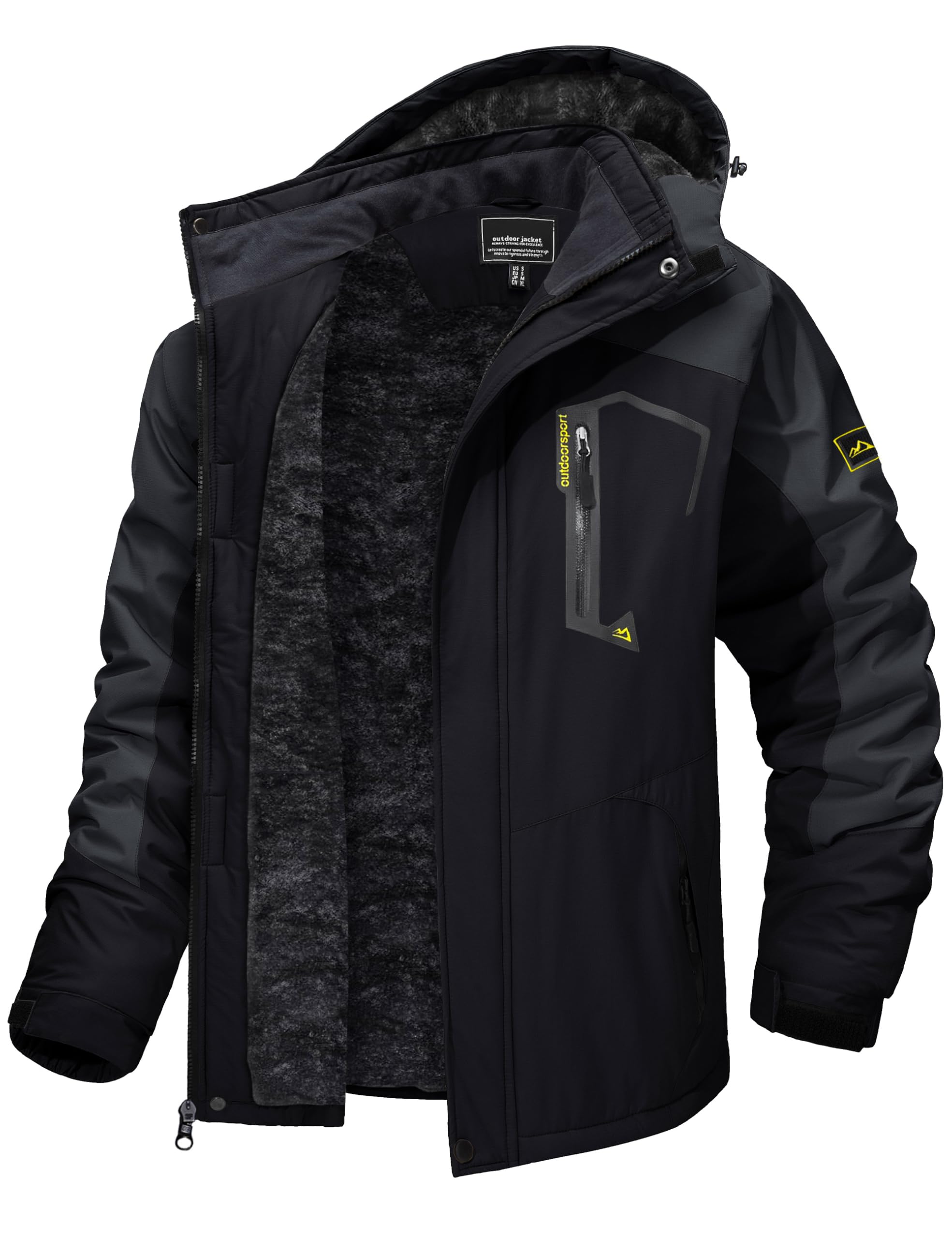 Waterproof Insulated Ski Coat With Hood Snowboard Jackets