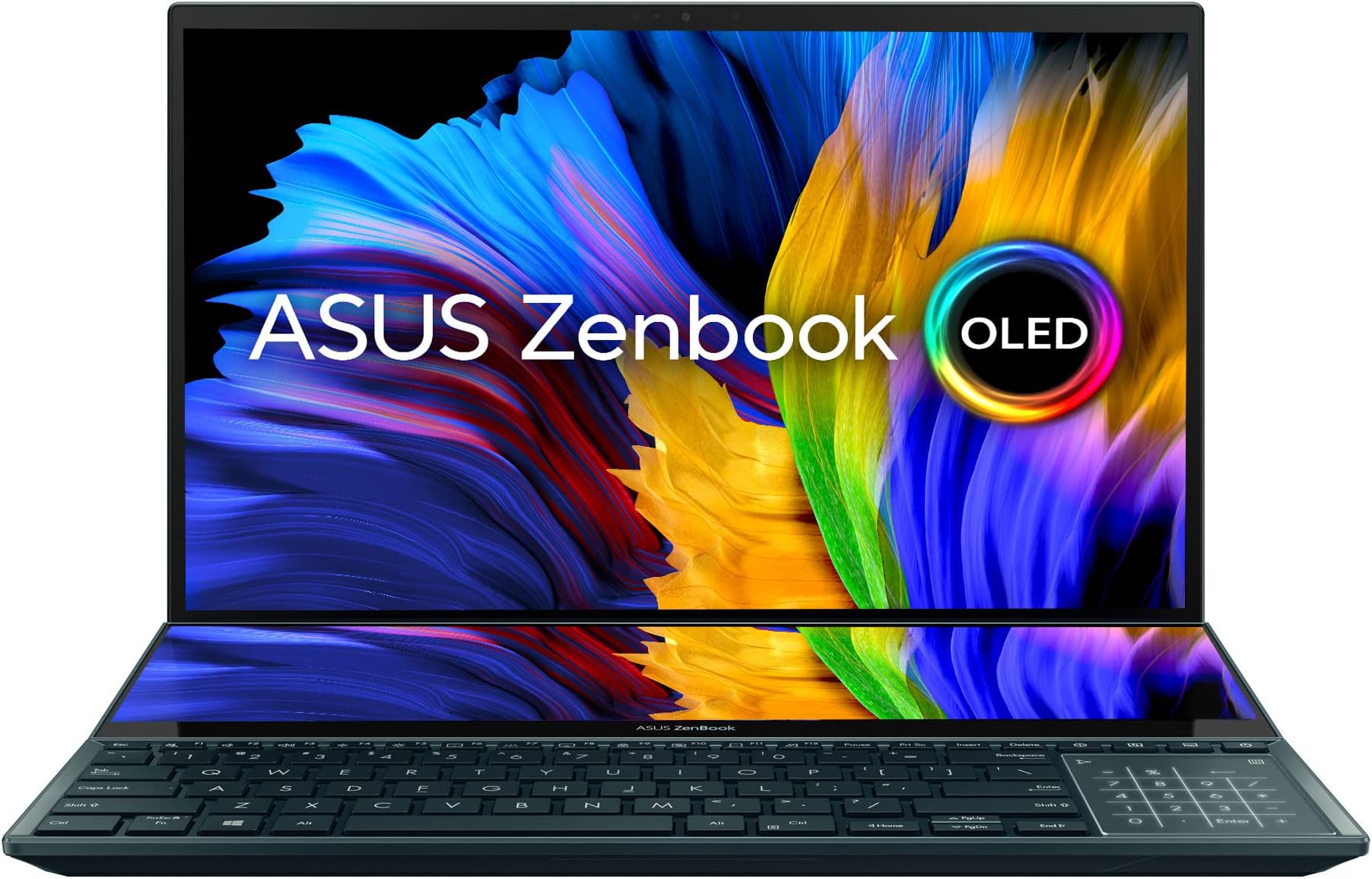 Asus Zenbook Duo Pro 15 UX582ZM-OLED109W, Creator Laptop, I9-12900H, 32GB, 1Tb Ssd, Nv Rtx3060, 6GB Graphics, Win11 Home, 15.6 Inch Uhd 3840X2160 Oled, Backlit-Eng-Arb-KB