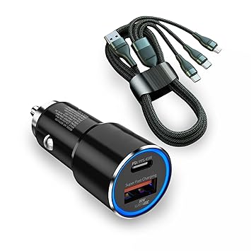 Jaxter High-Speed 125W Car Charger | Qualcomm Certified Turbo Adapter for Smartphones & Tablets