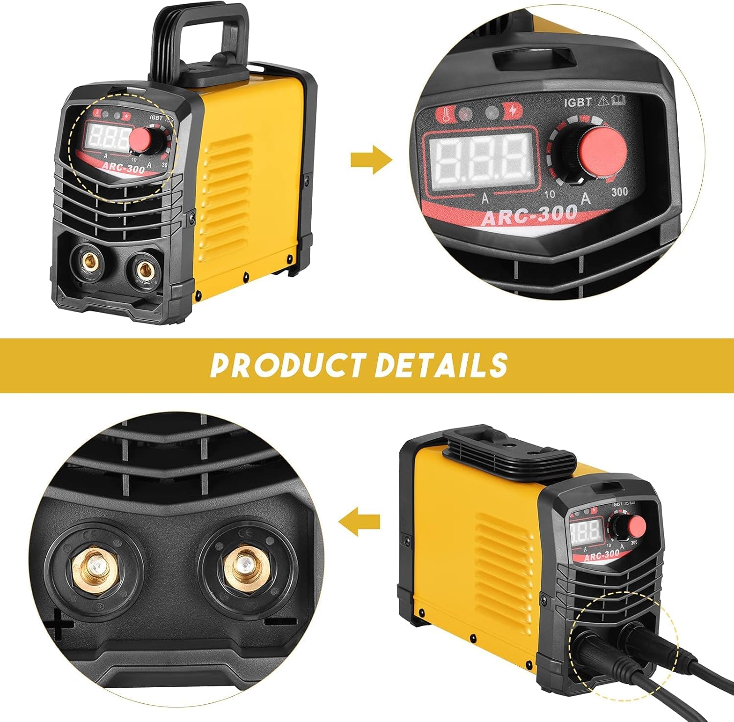 Poste à Souder, 300A 220V Poste a Souder Machine à souder IGBT Inverter Soudeuse Soudeuse d'inverseur Machine a Souder Soudeur Portable