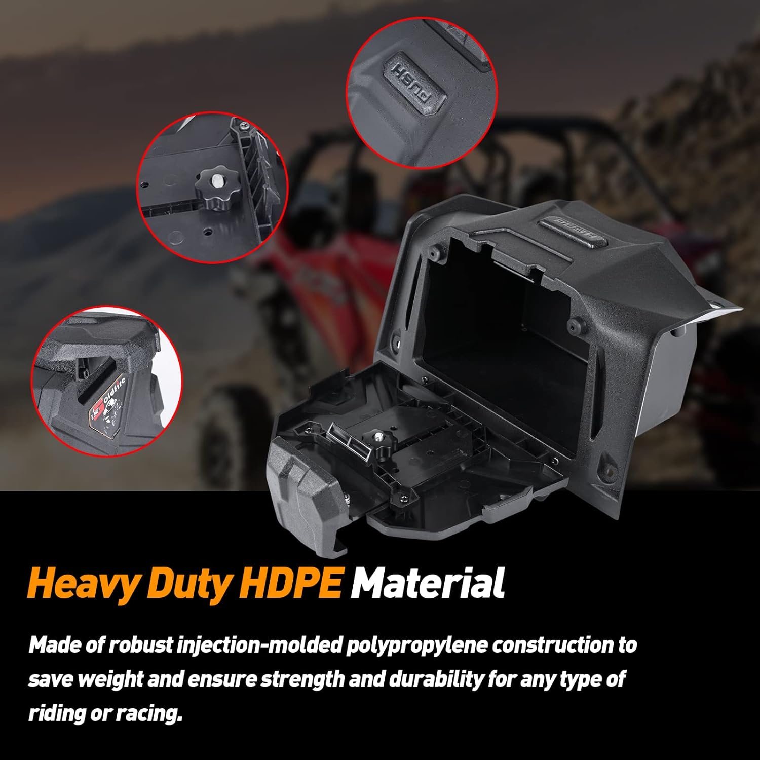 Phone Holder for Polaris RZR XP, Tablet Mount GPS Electric Device Mount Storage Box Compatible with Polaris RZR XP 1000 XP4 Turbo 2019-2023 Accessories
