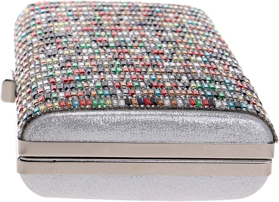 Santimon Clutch Purse Evening Bags For Womens Chain Dress Handbag Crystal Wedding Bead - Image 4