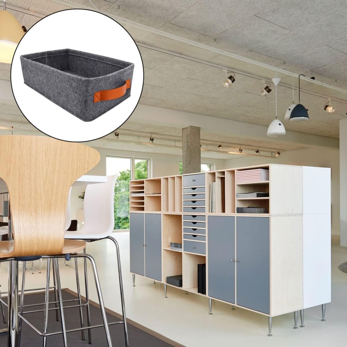 Cabilock 3 Pcs Storage Basket Foldable Storage Cubes Fabric Storage Bins Fabric Folding Storage Bin Dirty Laundry Sorter Towel Toys Hamper Nursery Storage Bins Pet Felt Office Box