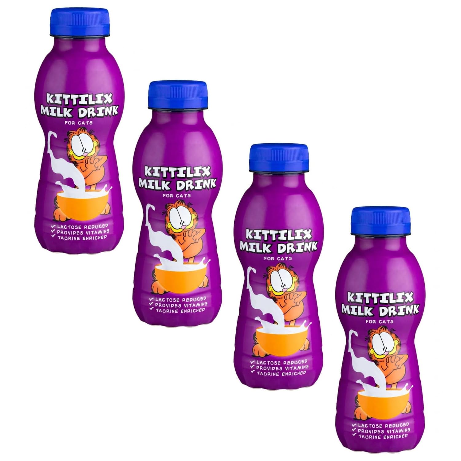 Cat Milk 200ml - Pack Of 4 - Helps To Provide Essential Vitamins, Is Taurine Enriched And Lactose Reduced - A Complementary Feed For Kittens And Cats.