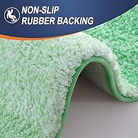 Vista 309 de OLANLY Juego de 2 alfombras de baño de 2 piezas, alfombras de baño de microfibra suave y absorbente y alfombra de inodoro con contorno