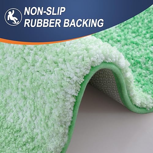 Miniatura 4 de Olanly Tapete de baño de 47 x 17 pulgadas, microfibra absorbente extrasuave, parte trasera de goma, secado rápido, lavable a máquina, piso de baño,