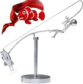 Kinetic Fishing Sculpture - Balance Art for Your Space, Balance Art Scul...