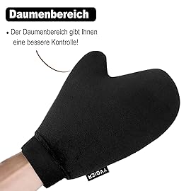 Yvoier Self Tanning Mitt Applicator - Elastic Wrist Tan Mitt Applicator Microfibre Tanning Lotion Applicator Self Tanning Glove Sunless Tanning Mitt Streak Free Tan for Tanner Spray Mousse Lotions