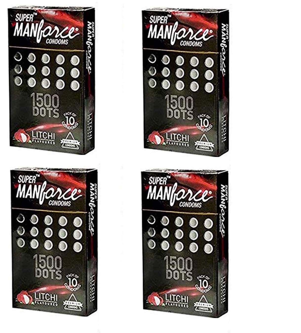 Manforce 4 SET 40 PCS Dotted LITCHI FLAVOR CONDOM-image-8