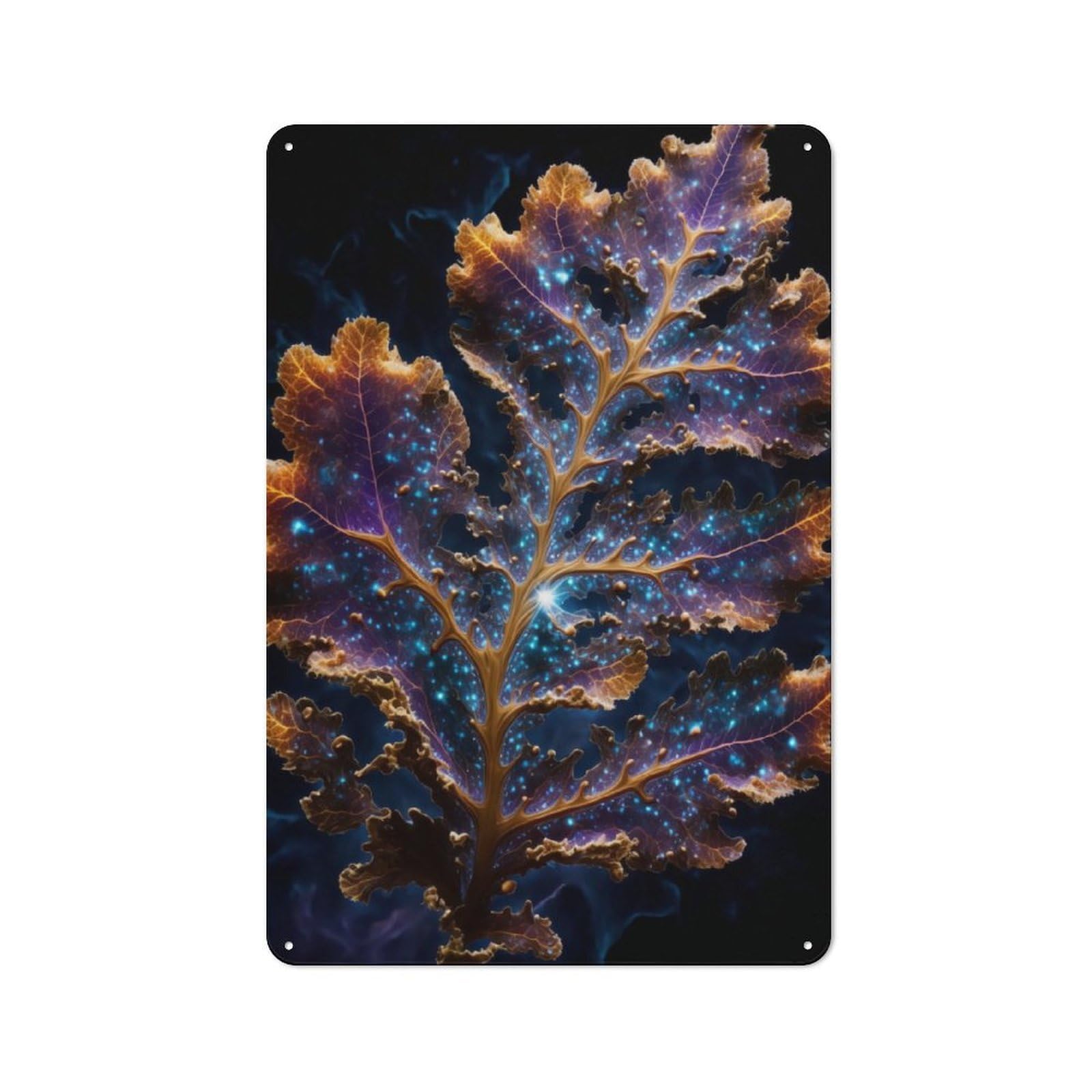 Junmoney Asgards Starry Night Tin Wall Plaque 30X20cm With For Bar Or Restaurant, Suited To Bar Decor Enthusiasts