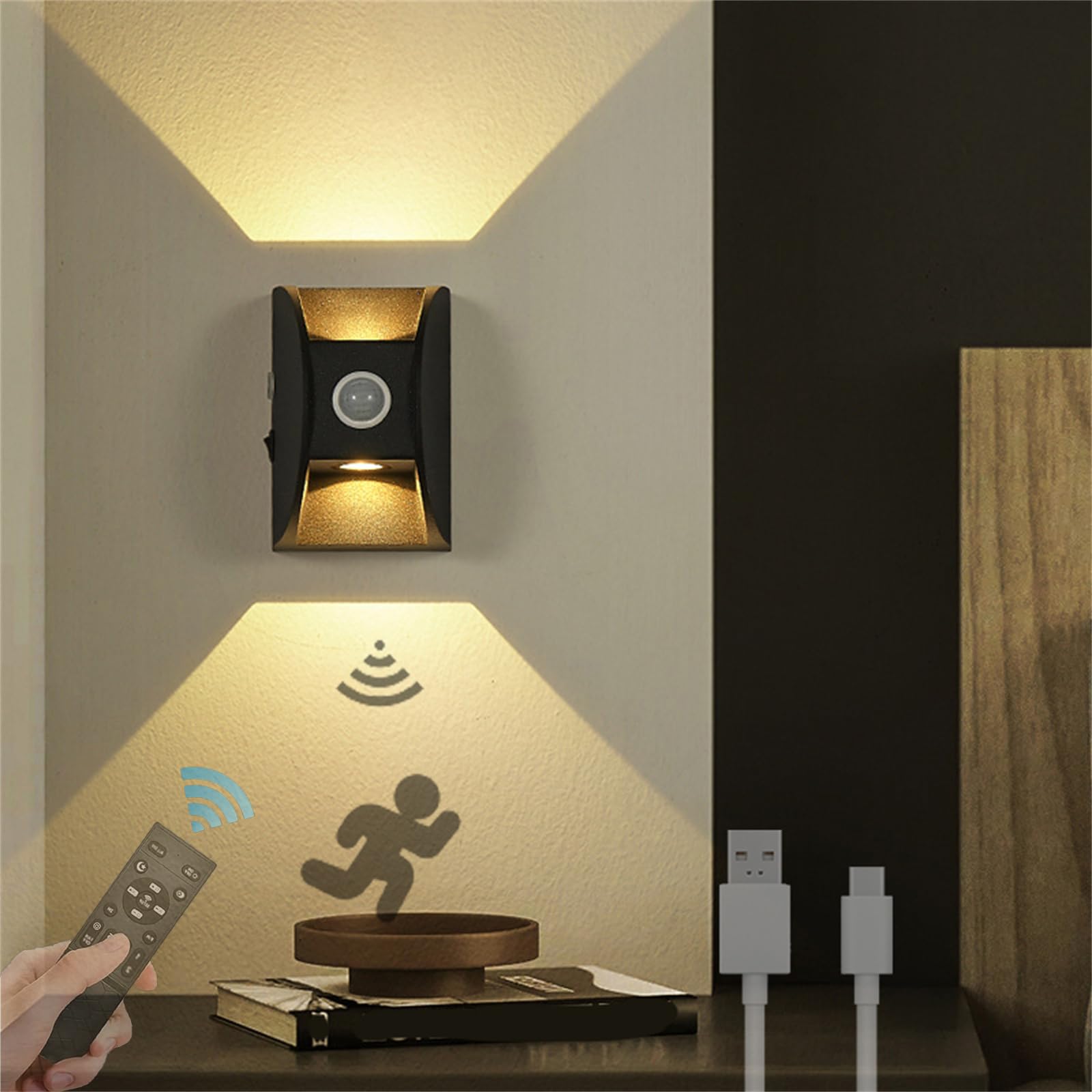 Aplique de pared con sensor para pasillos modernos que buscan una iluminación nocturna segura 8