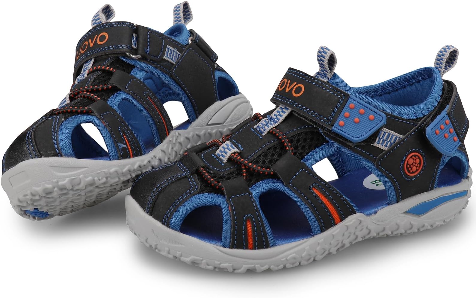 Boys Sport Sandals Summer Closed Toe Hook Loop Outdoor Athletic Walking Shoes (Toddler/Little Kid/Big Kid)