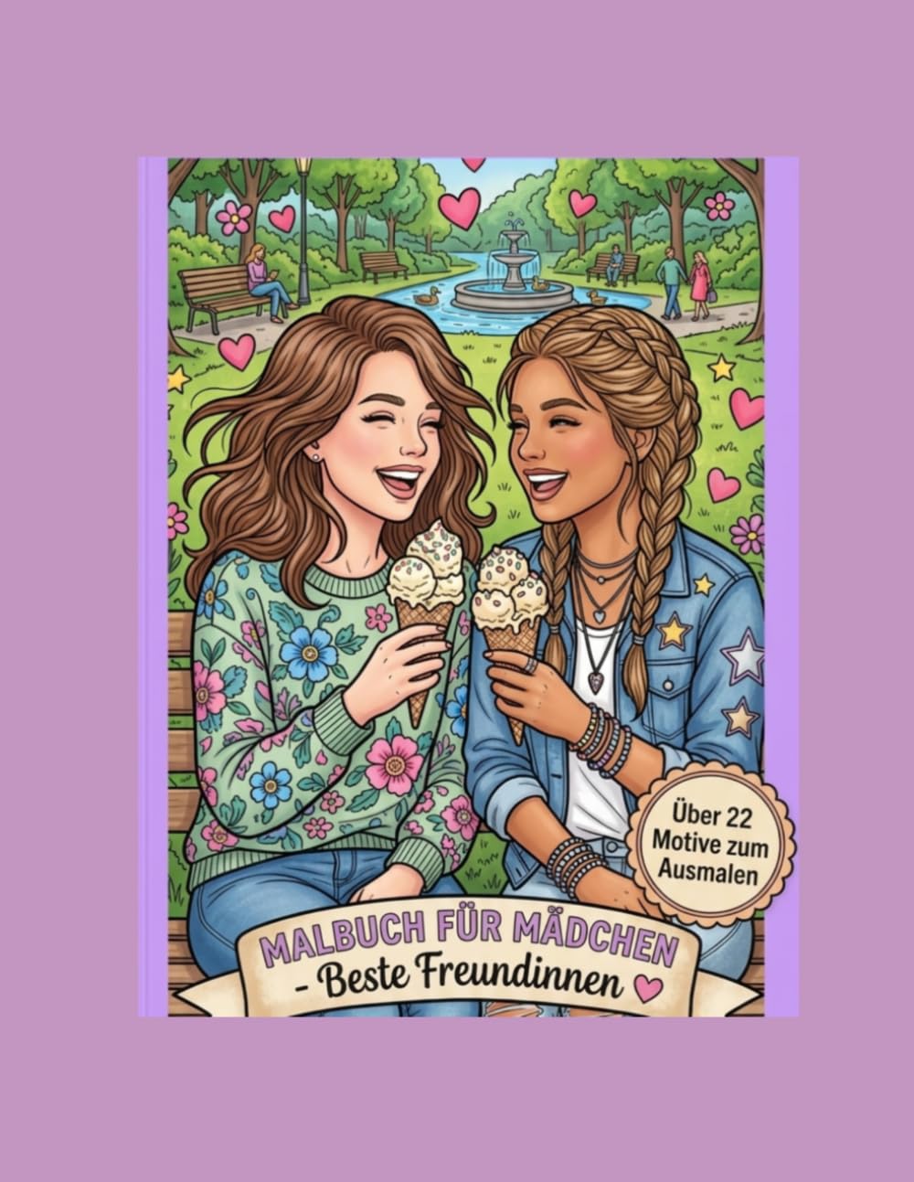 Malbuch für Mädchen " Beste Freundinnen": Besties, Vibes & Selbstvertrauen