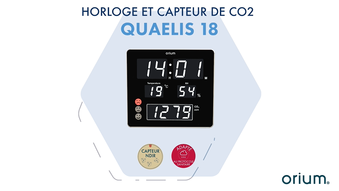 Capteur CO2 Quaelis 14 - Mesure Qualité Air Intérieur - Température & Humidité