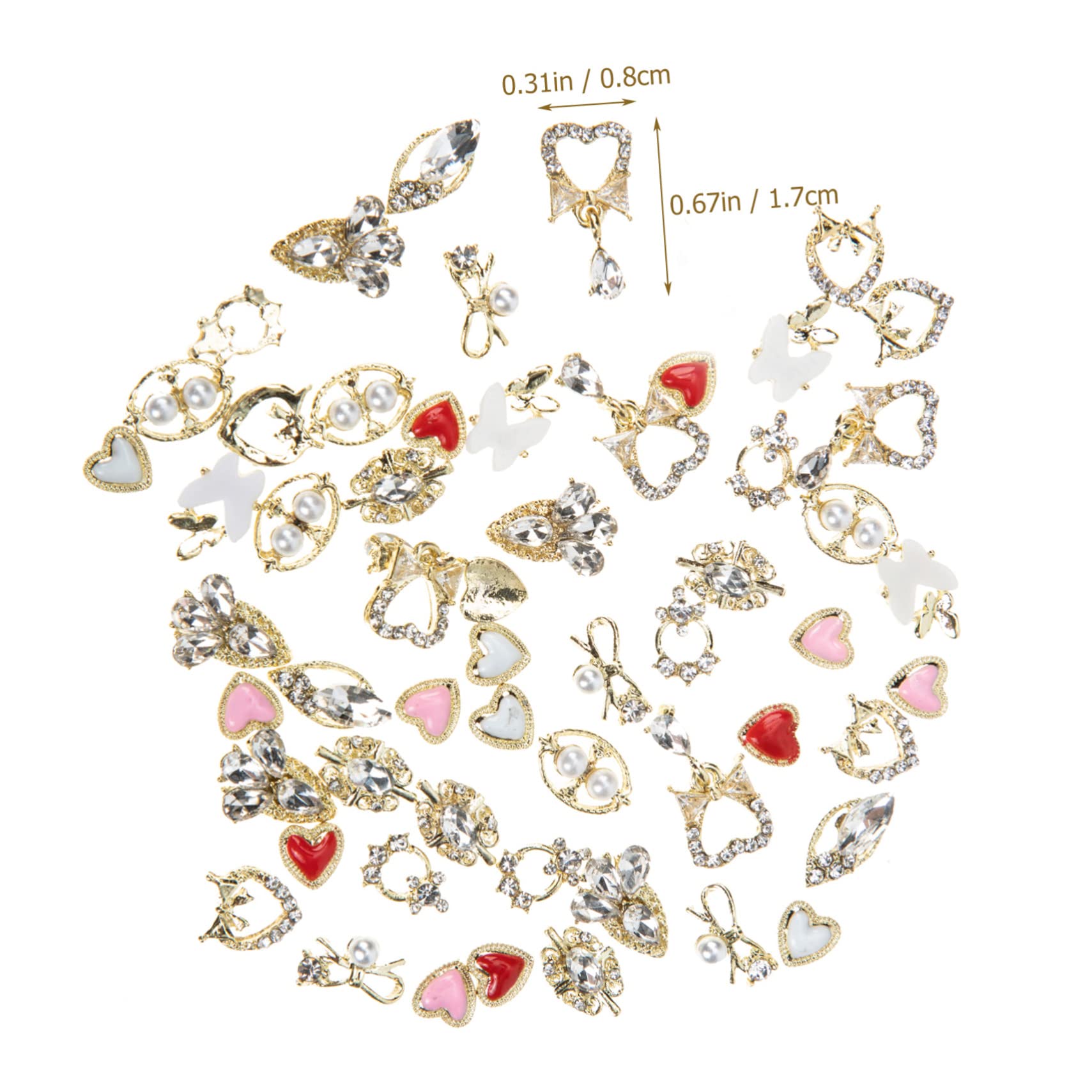 2 Set Decorazioni Per Unghie Accessori Per Nail Art Eleganti E Creativi Per Feste Matrimoni E Per Amiche E Appassionate Manicure 60 Pezzi*2