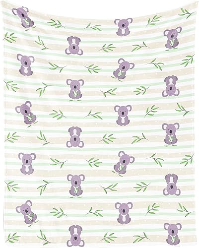 Miniatura 8 de Manta de koala personalizada con nombre, suave, mullida y cálida, manta pequeña de 40 x 50 pulgadas para sofá, negro, bonita manta para niñas y niños