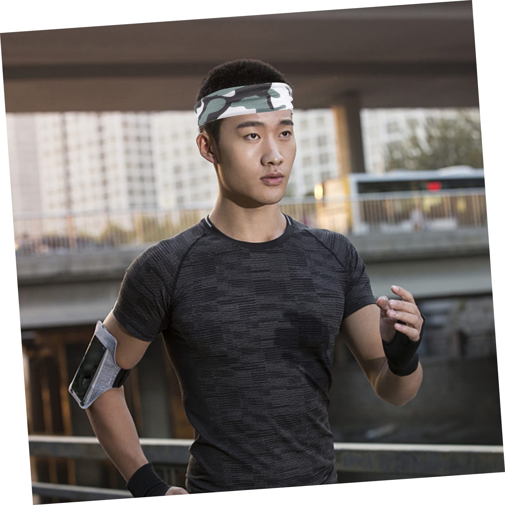 SUPVOX Bandeau De Sueur Bandeau Bandeaux Bandeau avec Clips Vert Bandeau Hommes Bandeau Cheveux Bande Bandeau Sport Bandana Bandeaux Sueur Bandeau Hommes Athlétique Bandeau Polyester