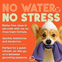 Vista 28 de TropiClean No Rinse Waterless Cat Shampoo Dandruff Treatment Moisturizing Dry Shampoo for Dry Skin USA Made Aqua de Coco Scent 7.4oz.