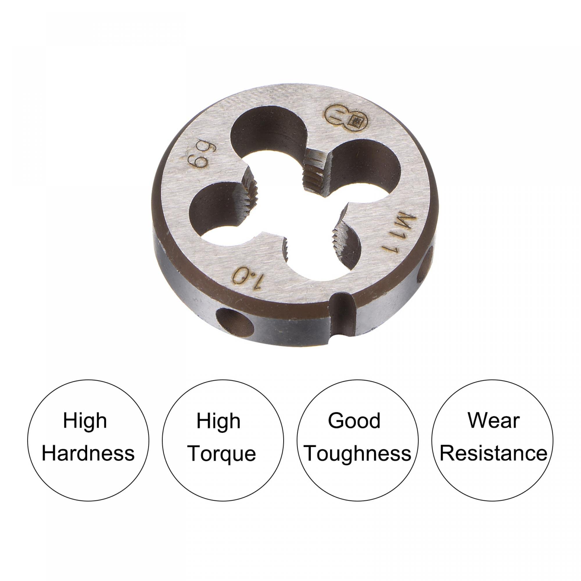 CoCud Matrijzen Stock Handvat Set, M11x1 Draad Die & Fit 30mm OD/M10