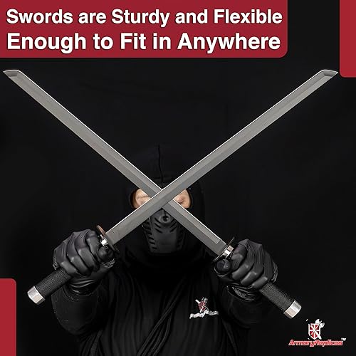 Miniatura 5 de Armory Replicas Colección Ninja Twin Sword - Cuchillas dobles de acero inoxidable con opciones de funda táctica