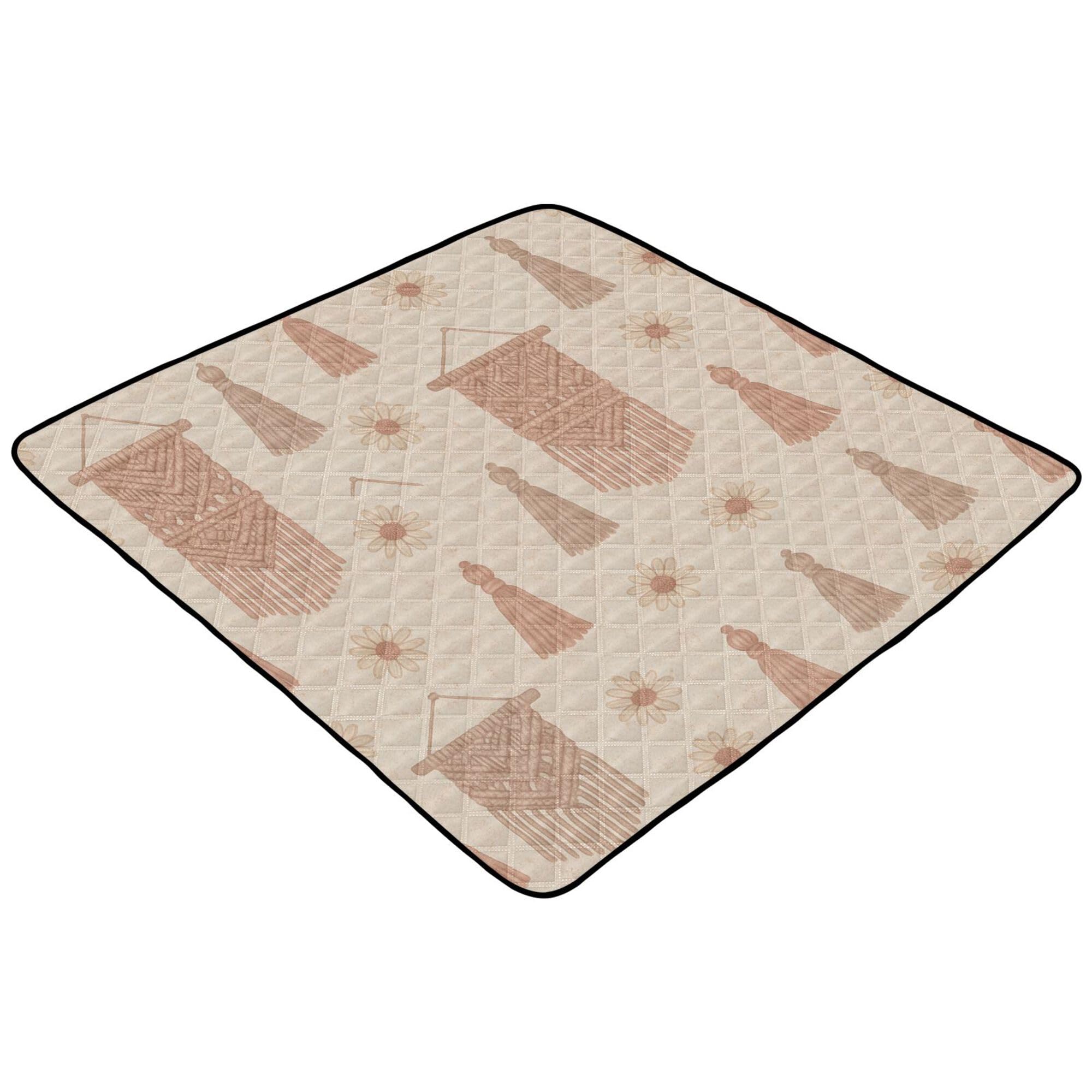 Tappetino da gioco in morbida schiuma con motivo bohémien, per interni ed esterni, impermeabile, per gattonare, per bambini, 127 x 127 cm