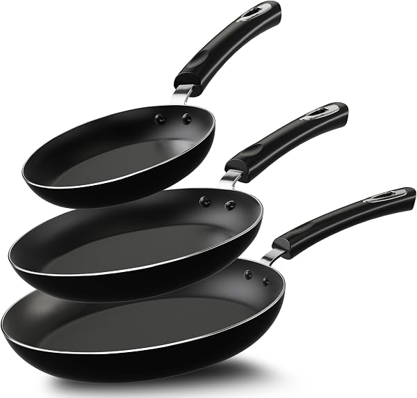 KICHLY ensemble de poêles antiadhésives en aluminium 20/24/28 cm