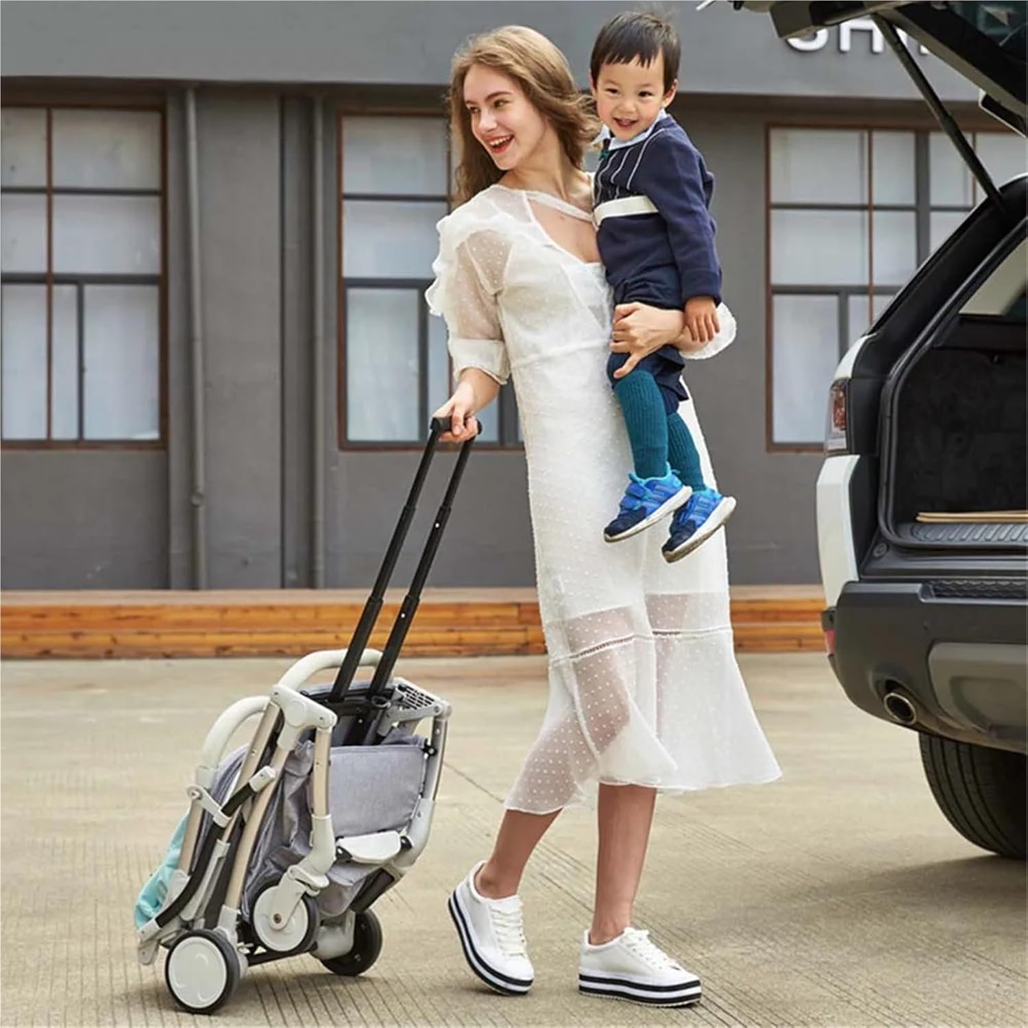 Stroller Wheel Tire 1pair For Tianrui Series Wheel Original Factory Stroller Accessories Front And Back Wheels Baby Trolley Tyre Cover For Rollers Accessories(Black,Rear)