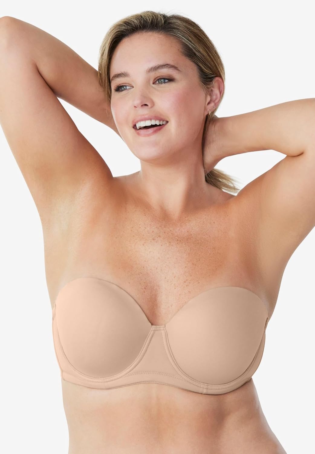 Comfort Choice Women's Plus Size Convertible Strapless Underwire Bra