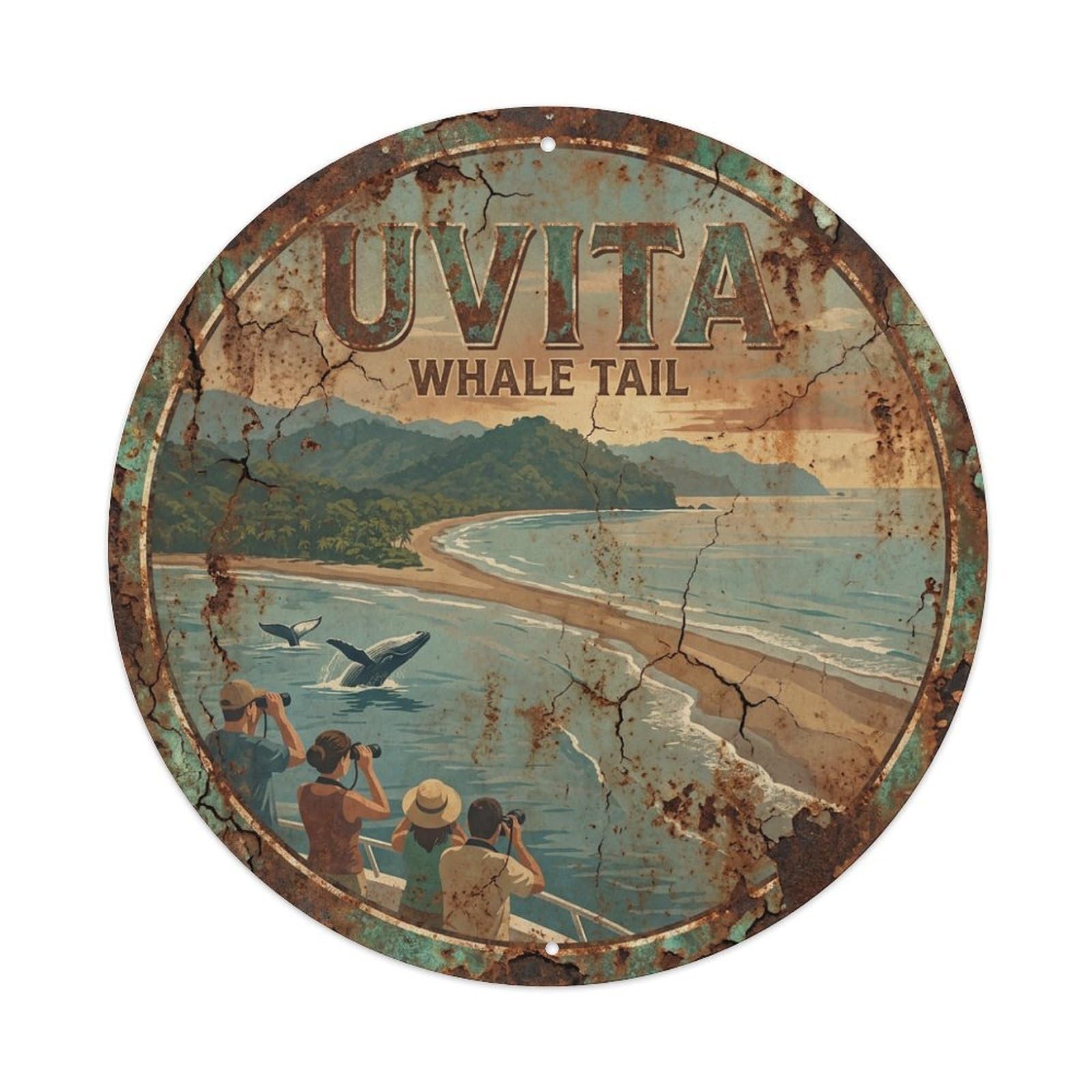 Travel Costa Rica Retro Uvita Metal Tin Sign