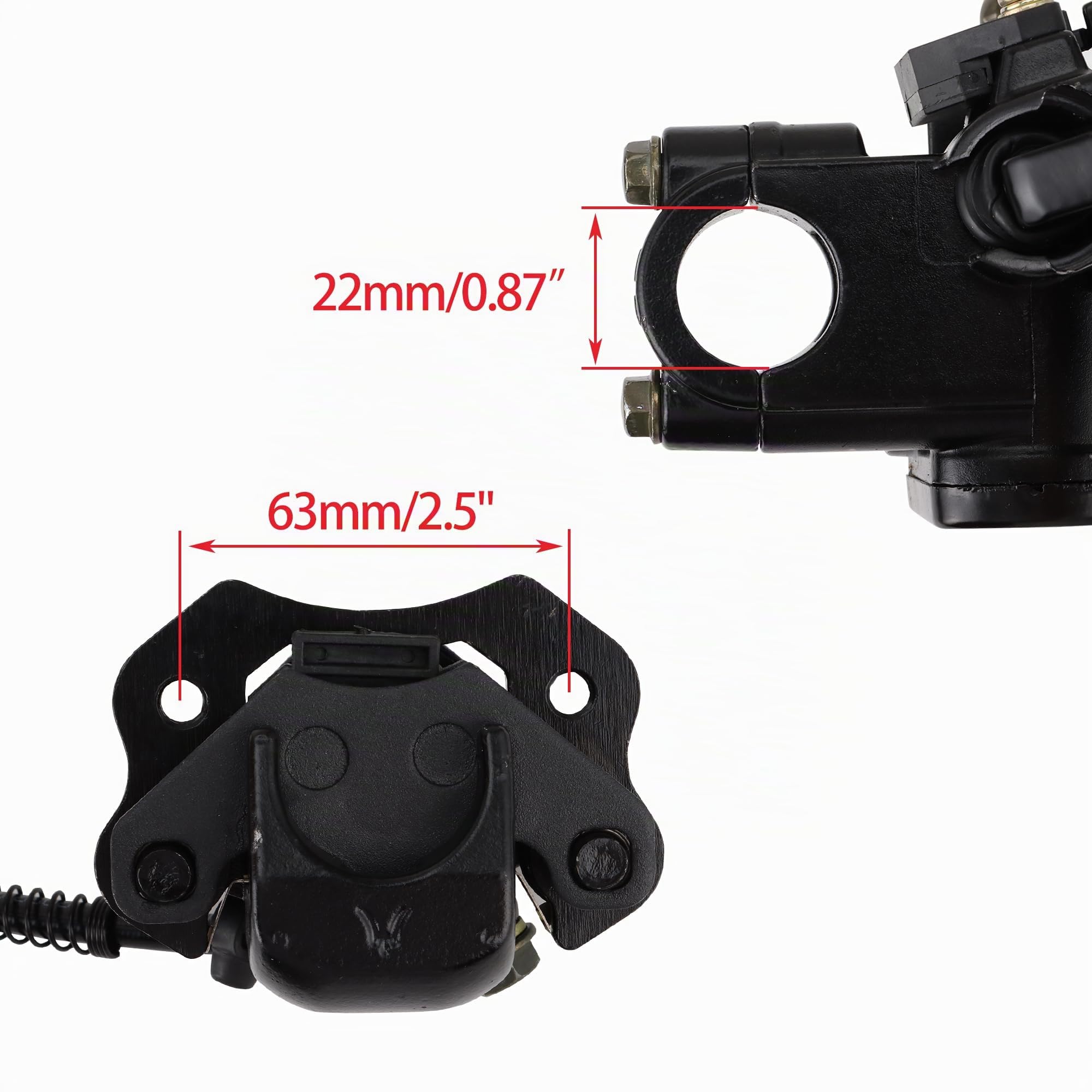 WOOSTAR Sinistra Pinza del Cilindro Principale del Freno Idraulico Sostituzione per Taotao Sunl Baja 50cc 70cc 90cc 110cc 125cc 150cc 200cc 250cc Quad Cinese ATV
