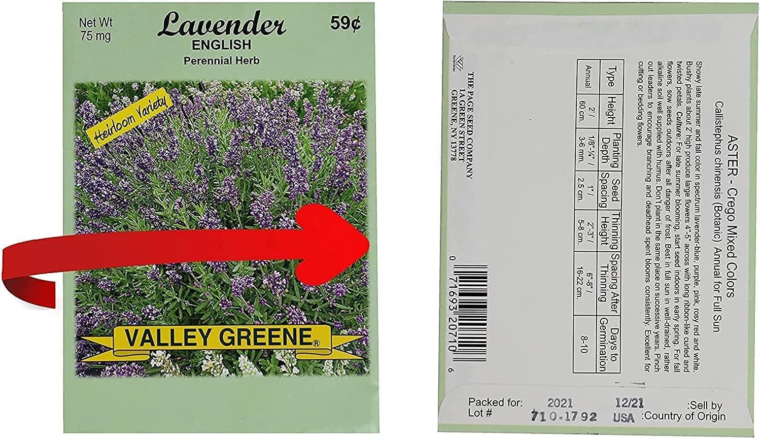 Set of 46 Valley Greene Heirloom Gardening Flower Seed Packets (46 Packs)