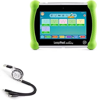 BoxWave Cable Compatible with Leapfrog LeapPad Academy (Cable by BoxWave) - AllCharge miniSync, Retractable, Portable USB Cable for Leapfrog LeapPad Academy - Jet Black