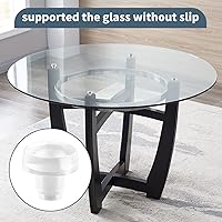 Vista 3 de Litoexpe Parachoques de vidrio con vástago, 30 piezas de agarres de goma transparente antideslizantes para mesa de patio espaciadores para muebles