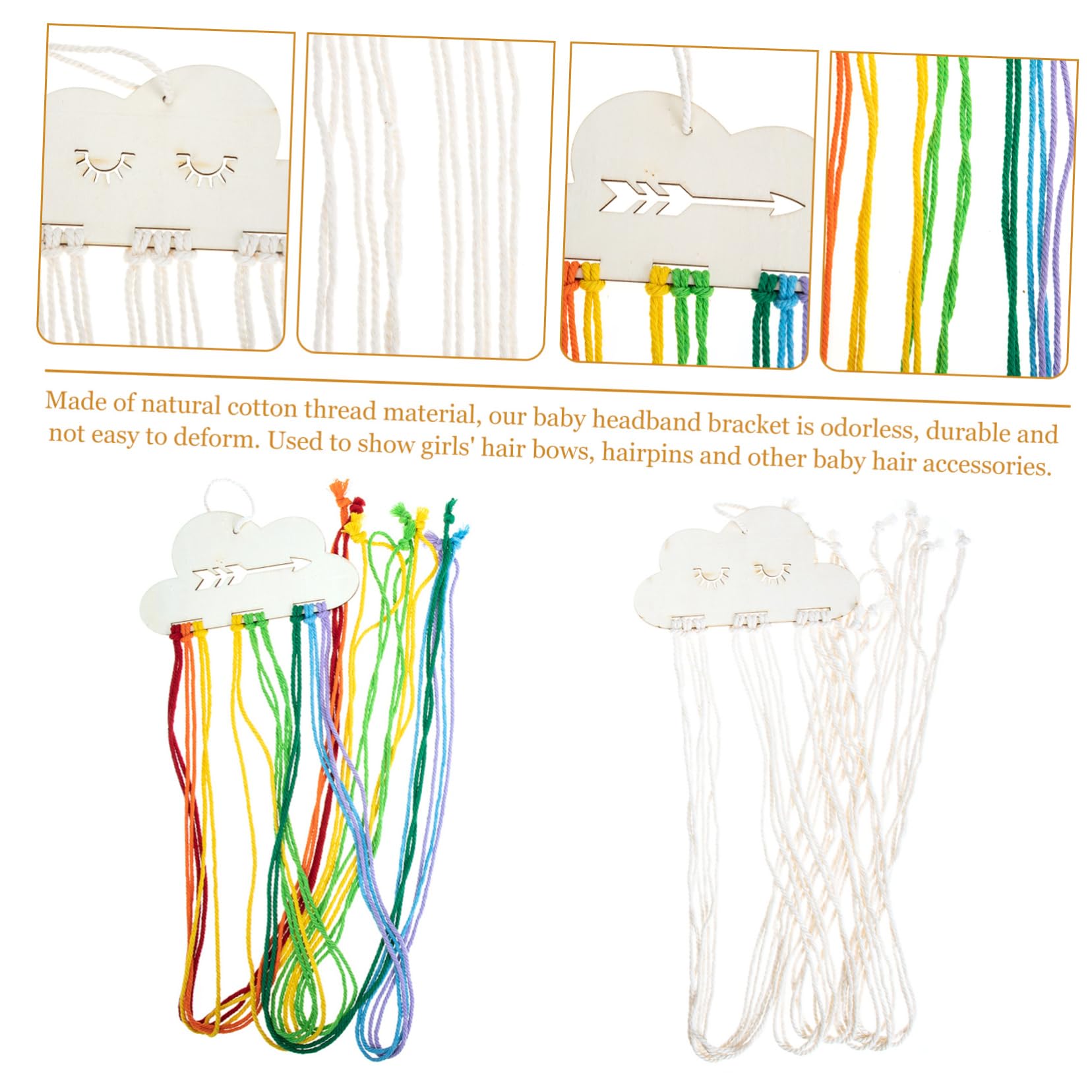 IWOWHERO 2pcs Wall Hanging Bow Holder Hair Bow Organizer for Girls Baby Girl Room Decor Bow Hanger Hair Accessories Organizer Save Space