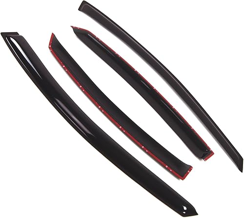 Miniatura 2 de Tuningpros Visor de ventana compatible con Hyundai Sonata 2011-2014, DGWV2-260, deflector de montaje exterior, protector de lluvia, humo oscuro,