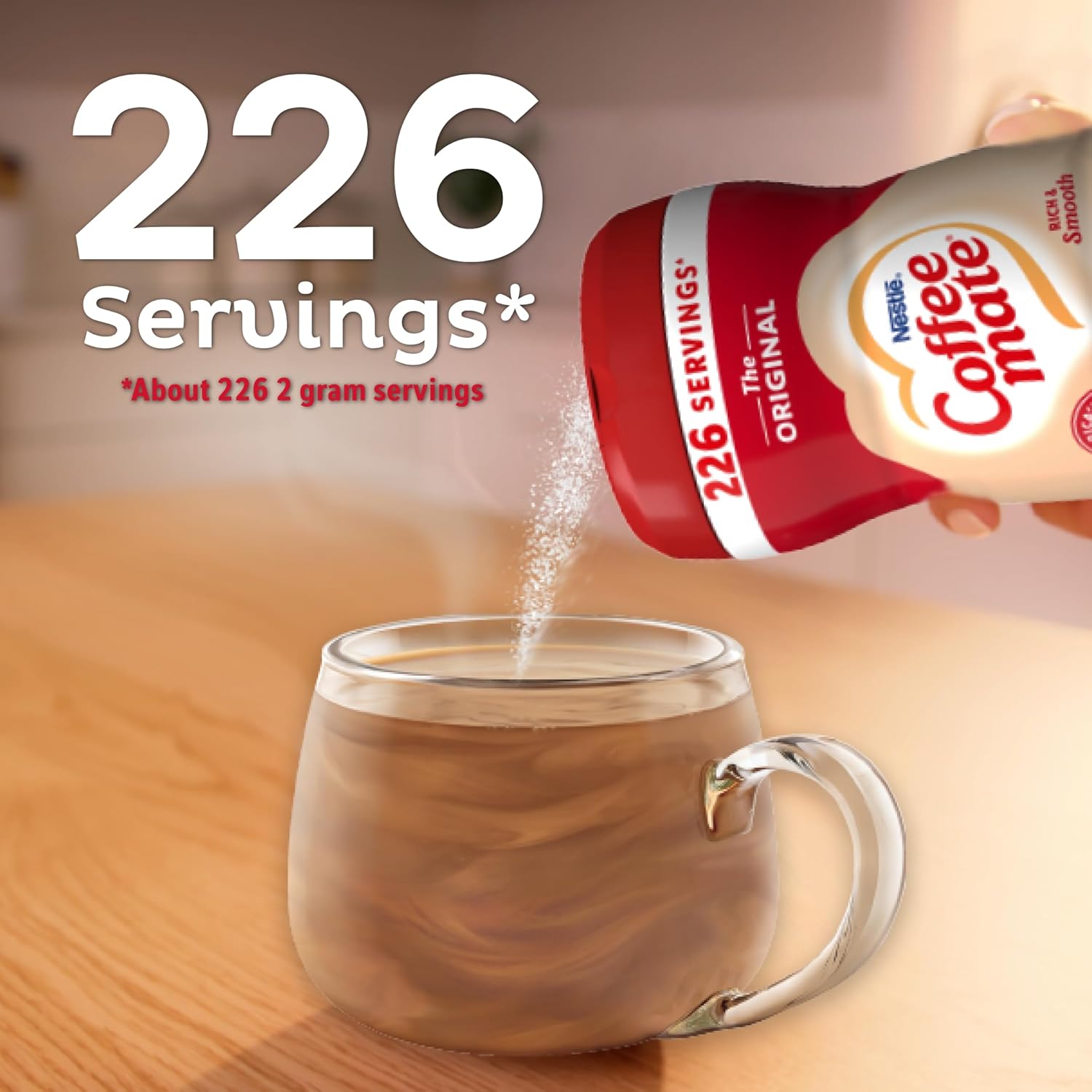 Nestle Coffee Mate Coffee Creamer Original, Jar, Diet type - Kosher, Gluten Free, Pack of 12 (16 Ounce) (11000443)