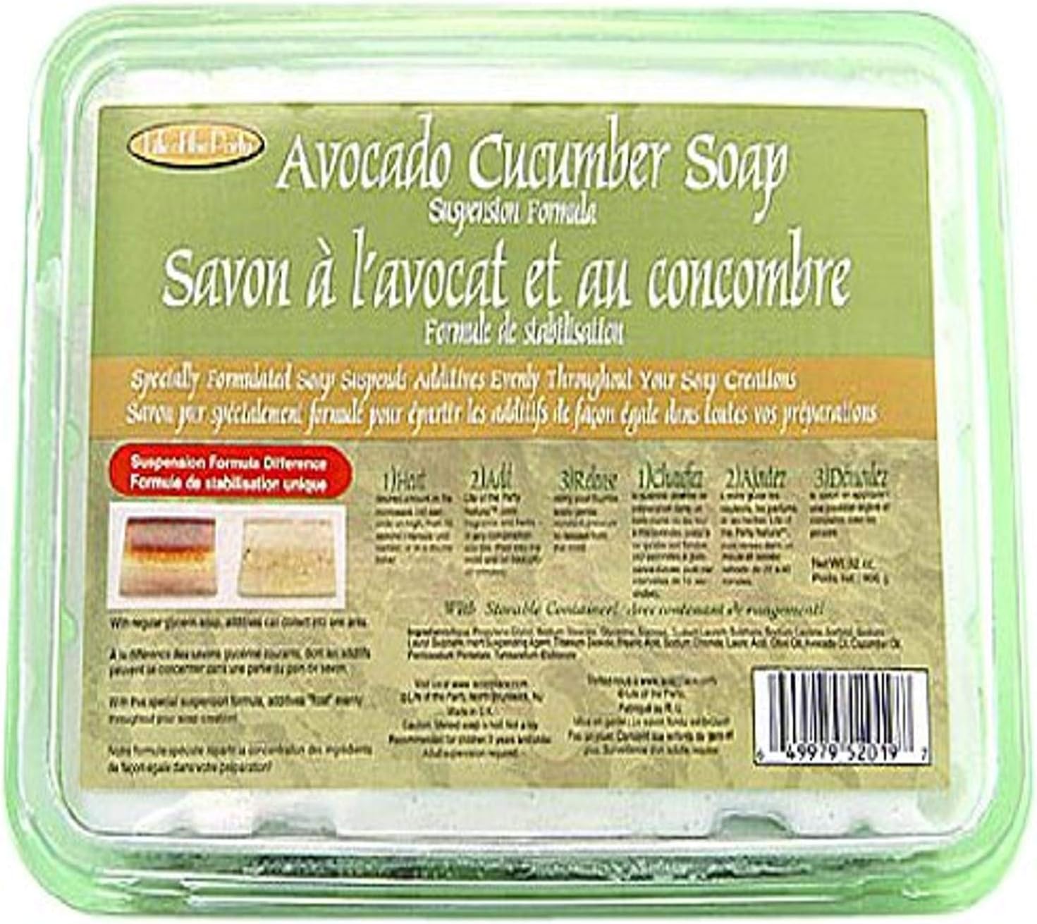 Life of the Party Avocado Cucumber Suspension Soap Base, 2 lb, 52019