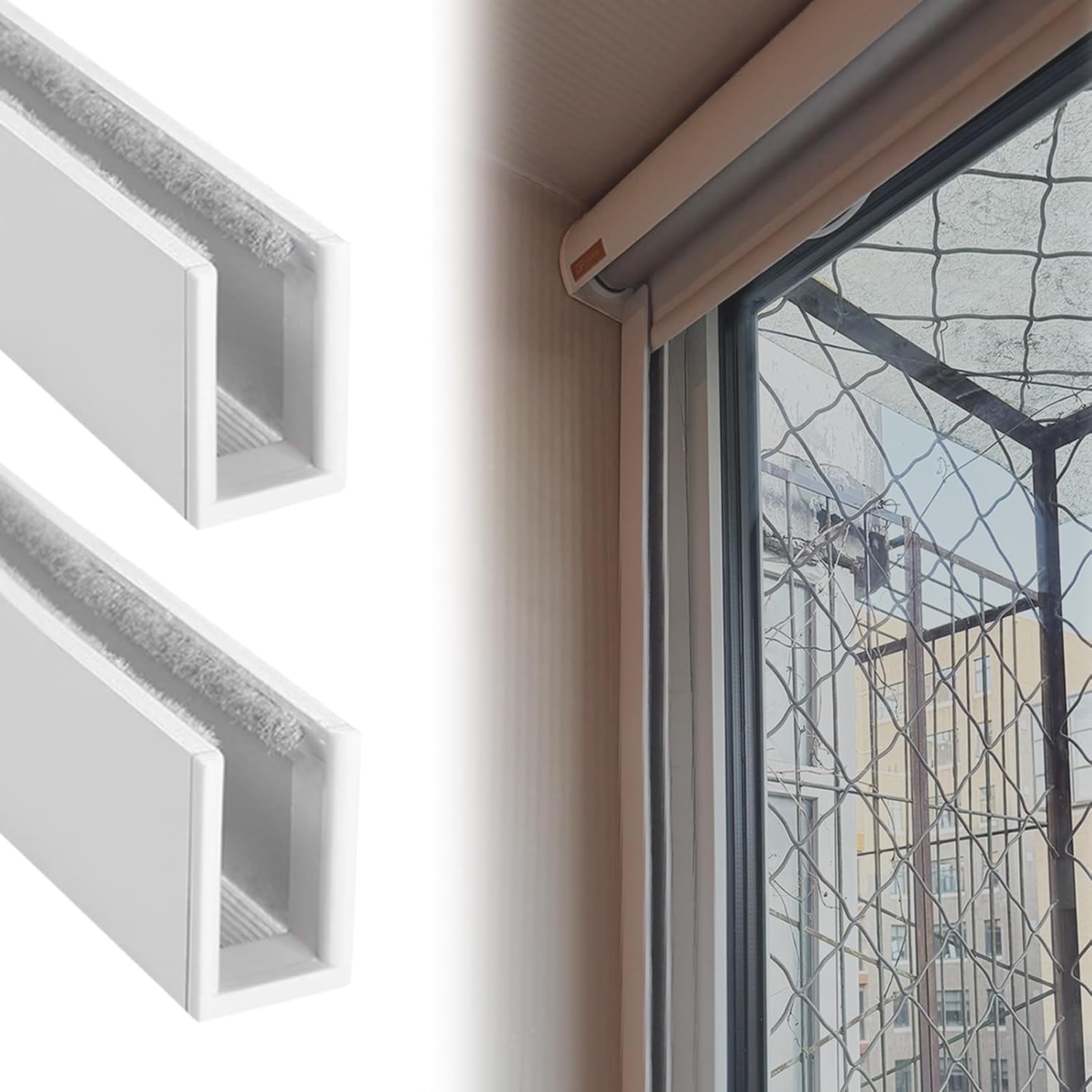 Customizable 160cm Blackout Blinds - 2 Pack Light Blocking Strips for Bedroom & Hotel Windows - Edge Gap Blockers (White) - Ultimate Light Control Solution