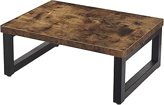 Snughome Wooden Step Stools for Kids, Solid Portable Wooden Bedside Step Stool Adults Hold Up to 350 lb, One Step Foot Stool for Kitchen, Bedroom, Living Room, Bathroom - Self-Assembly(Rustic Brown)