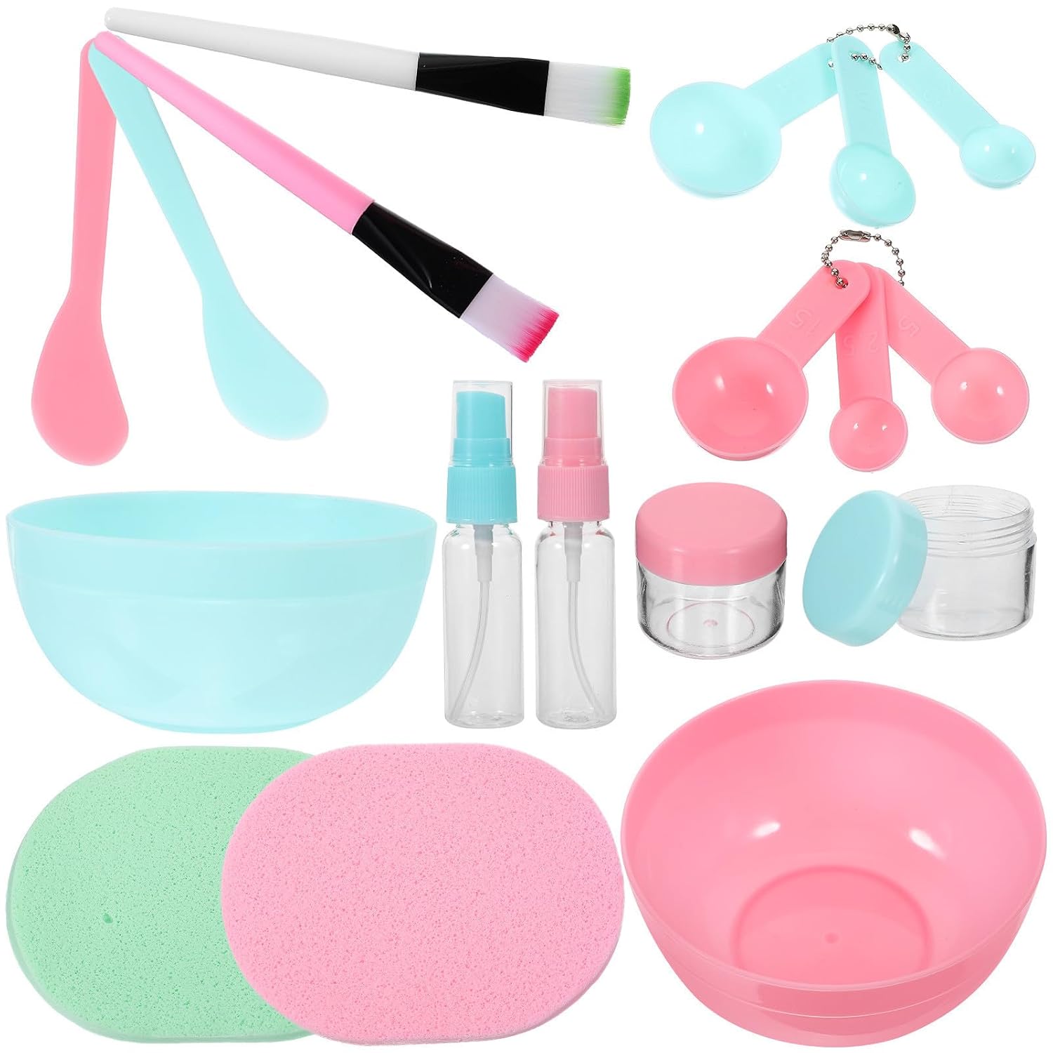 DIY Facial Mask Tool Set with Bowl, Rod, Brush, Spoon