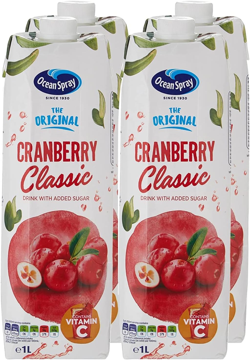 ( 6 Pack ) Ocean Spray Cranberry Classic Juice Drink 1 Litre