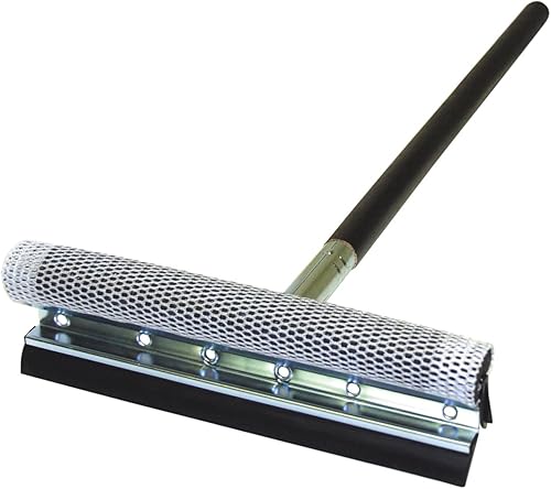 Carrand 9057 Deluxe - Escobilla de metal de 8 pulgadas con mango de madera negra de 24 pulgadas