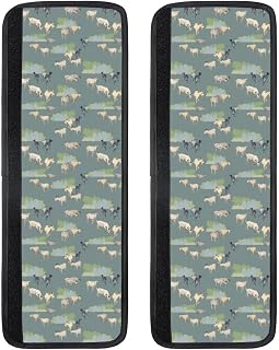 Juego de 2 fundas para manija de puerta de refrigerador, ajustables, cómodas, pintadas, lindas, color verde, para manija de nevera, lavavajillas, horno, decoración de cocina