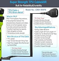 Vista 6 de commountain Micrófono de altavoz compatible para radios Motorola APX-6000 XPR-7550e APX-8000 (7000 4000) XPR-7350e (7580e 7380e 7550 7350) APX6000