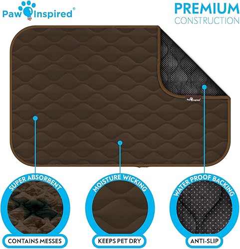 Miniatura 67 de Paw Inspired Alfombrillas acolchadas lavables para perros, almohadilla de 41 x 28 pulgadas, se adapta a perreras de 42 pulgadas, a prueba de fugas