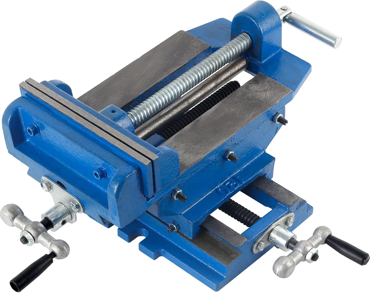 Cross Slide Drill Press Vise 6 INCH Jaw Width, Heavy-Duty Metal Milling 2 Way X-Y Axis Bench Vise 9.4" X-Axis Travel 8.0" Y-Axis Travel Industrial Grade Drill Press Vise for Woodworking Clamp Machine